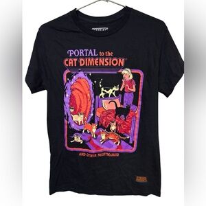 Steven Rhodes Portal to the Cat Dimension & Other Nightmares Men’s S T-Shirt
